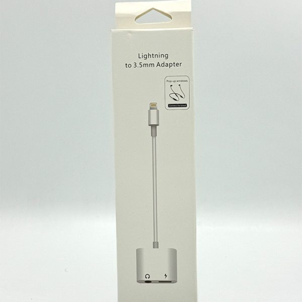 2 in 1 lightning to 3.5mm adapter