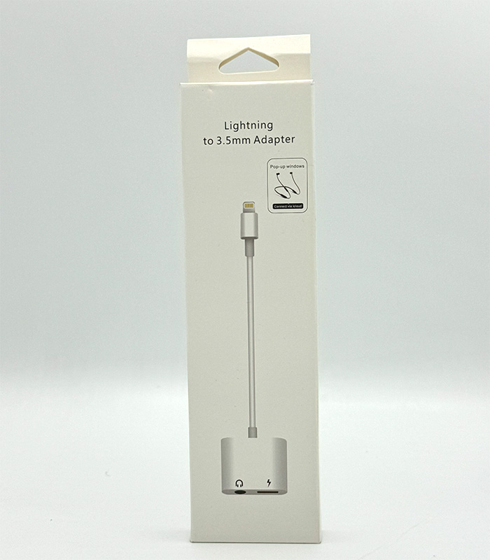 2 in 1 lightning to 3.5mm adapter