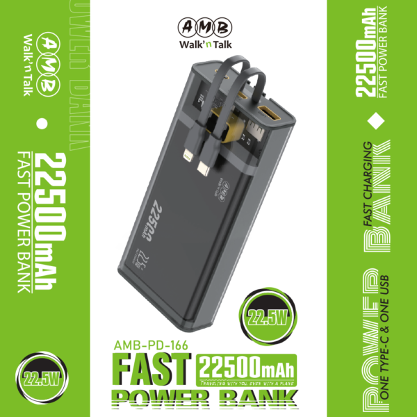 AMB Power Bank 22500mAh PD 166 Fast Charge 1