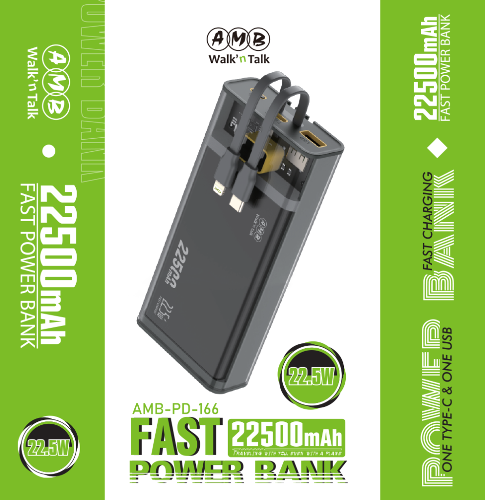 AMB Power Bank 22500mAh PD 166 Fast Charge 1